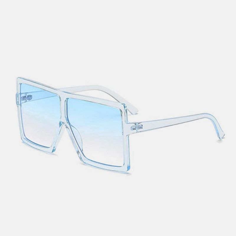 Kobiety Vintage Oversize Square Frame Wielokolorowe Modne Okulary Przeciwsłoneczne Chroniące Przed Promieniowaniem Uv