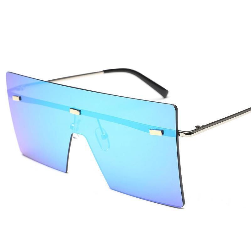 Kwadratowe Okulary Solid Color Gradient Transparentne Okulary