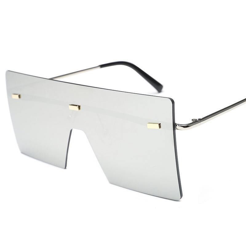 Kwadratowe Okulary Solid Color Gradient Transparentne Okulary