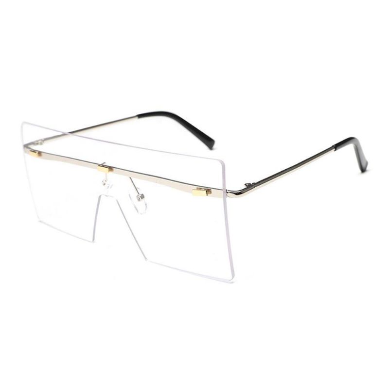 Kwadratowe Okulary Solid Color Gradient Transparentne Okulary