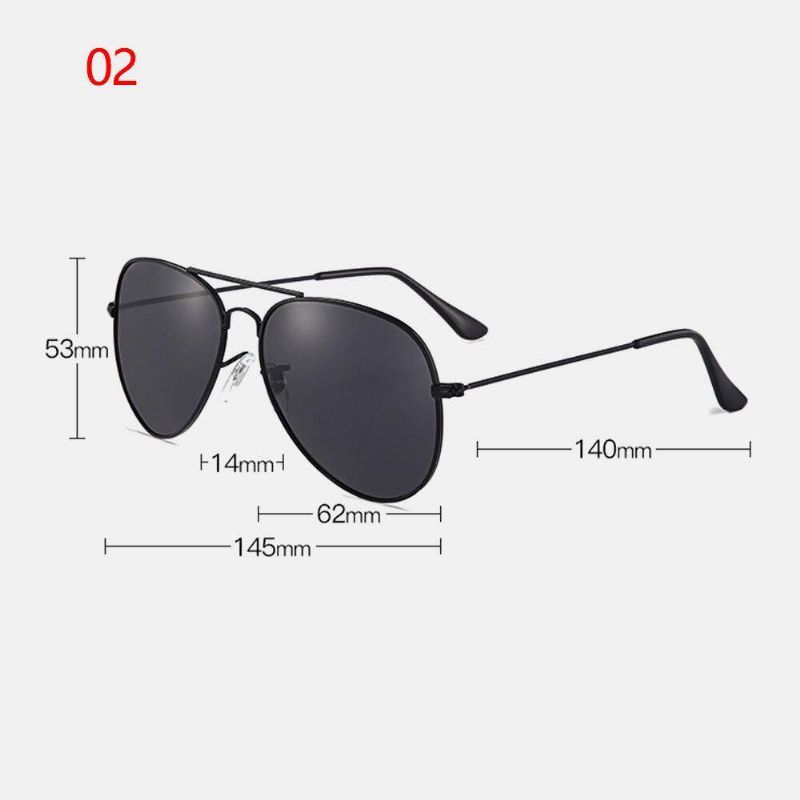 Unisex Alloy Full Frame Double Bridge Toad Glasses Spolaryzowane Uv 400 All-Match Retro Sunglasses