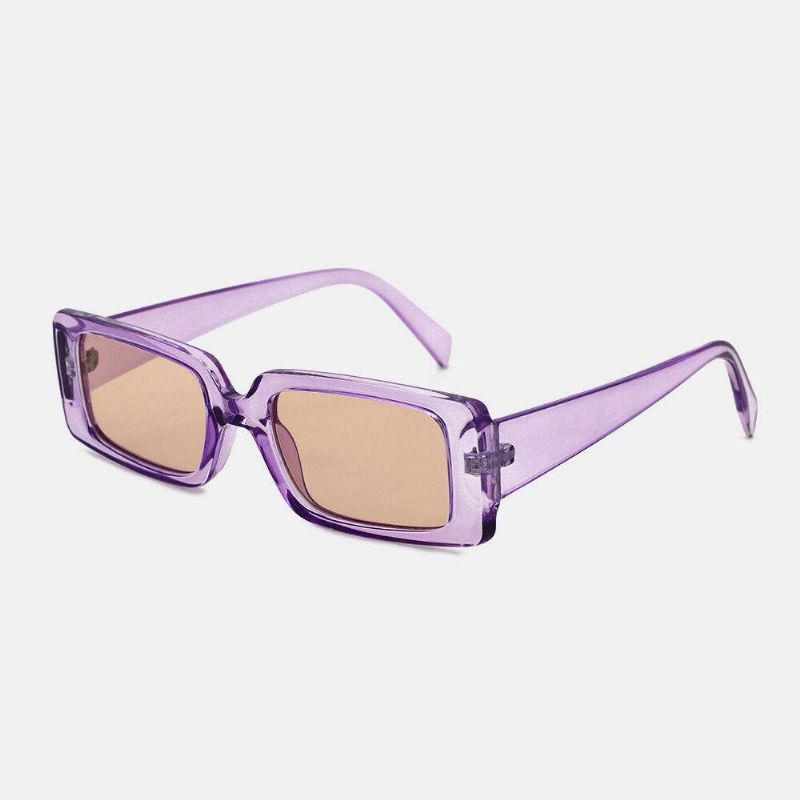 Unisex Solid Color Prostokątne Pełne Ramki Codzienne Spolaryzowane Okulary Przeciwsłoneczne Z Ochroną Uv