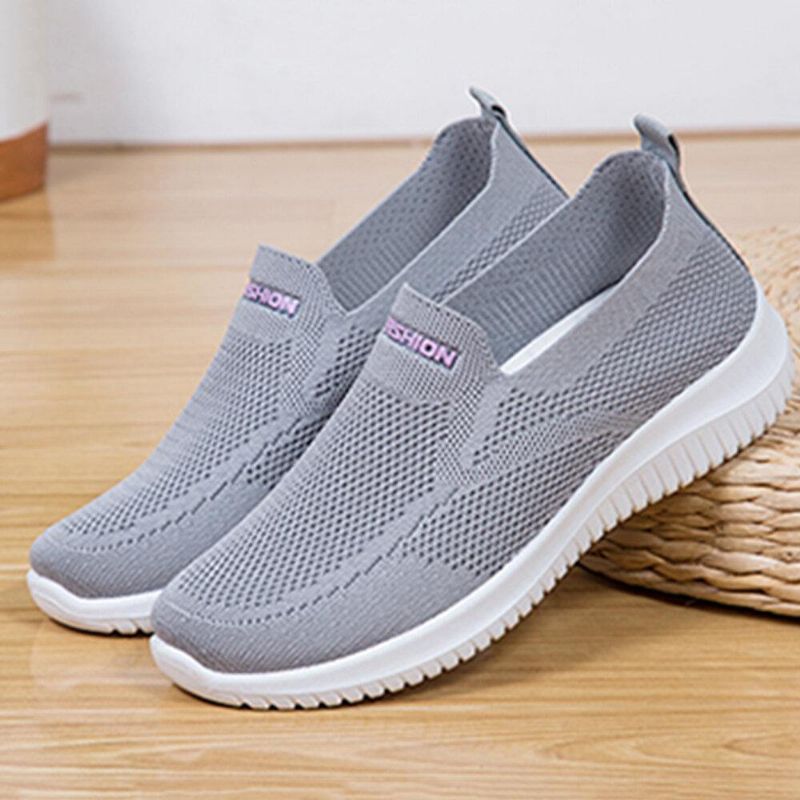 Kobiety Mesh Closed Toe Lazy Slip On Codzienne Walking Shoes