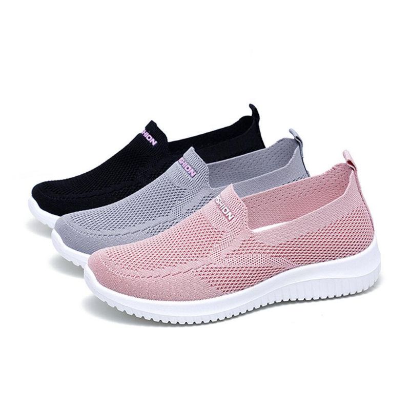 Kobiety Mesh Closed Toe Lazy Slip On Codzienne Walking Shoes