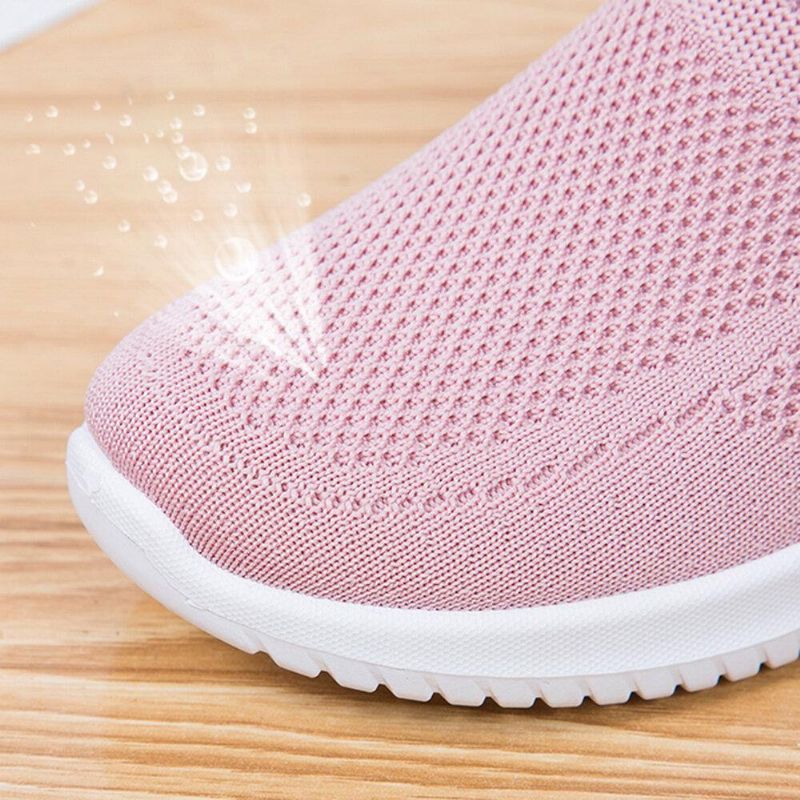 Kobiety Mesh Closed Toe Lazy Slip On Codzienne Walking Shoes