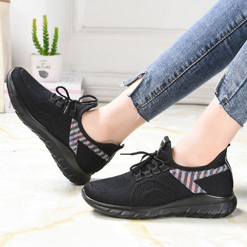 Kobiety Mesh Outdoor Lace Up Walking Buty Sportowe