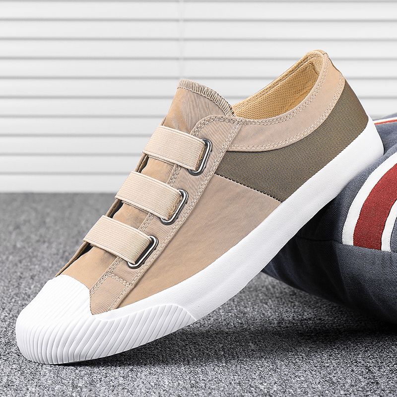 Męskie Colorblock Wygodne Oddychające Gumki Slip On Codzienne Codzienne Płócienne Trampki