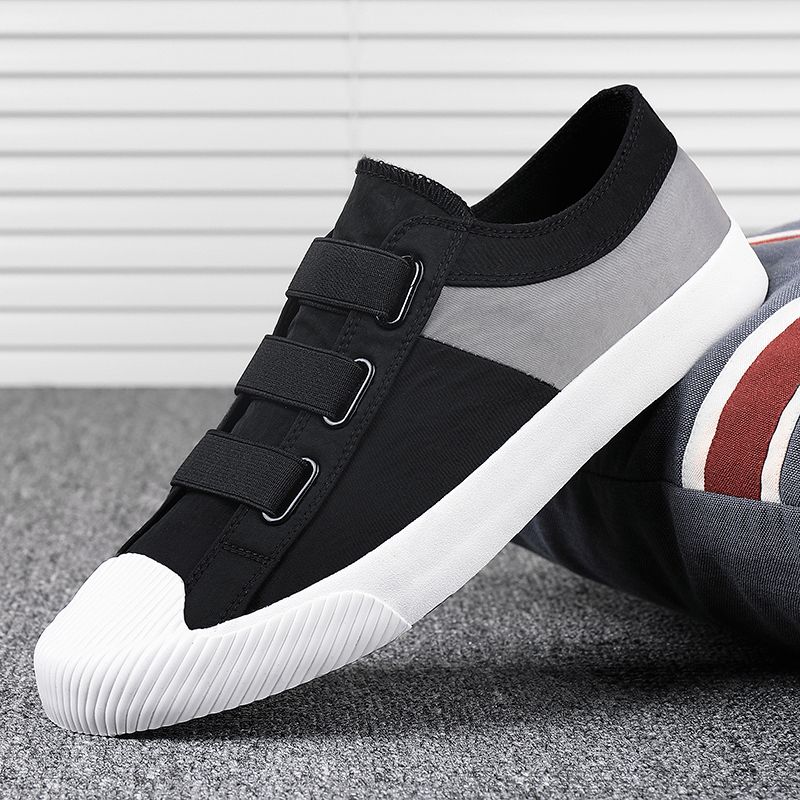 Męskie Colorblock Wygodne Oddychające Gumki Slip On Codzienne Codzienne Płócienne Trampki